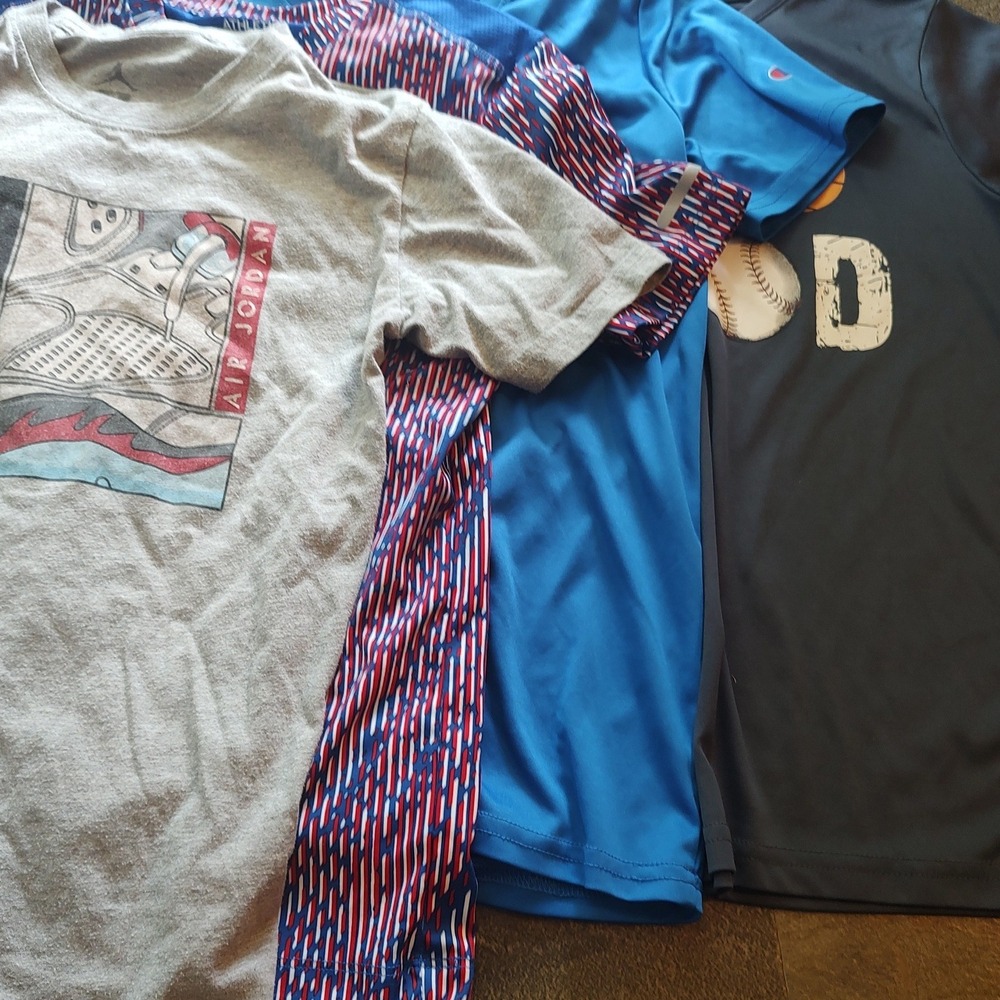 Jordan/Champion/BCG Boys Size 10-12 Multicolor Activewear T-Shirt‎ Bundle 4pc